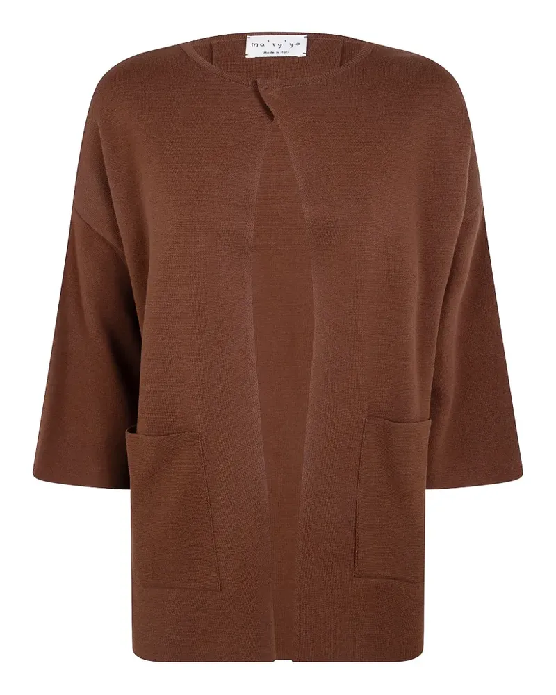 MA'RY'YA front-pockets cardigan - Braun Braun