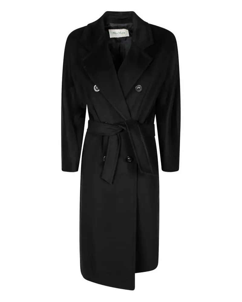Max Mara Mantel mit Gürtel - Schwarz Schwarz