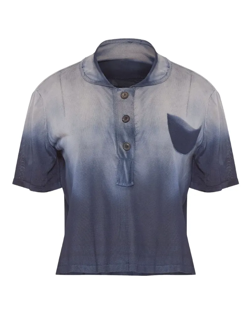 Maison Margiela Poloshirt mit Farbverlauf - Blau Blau
