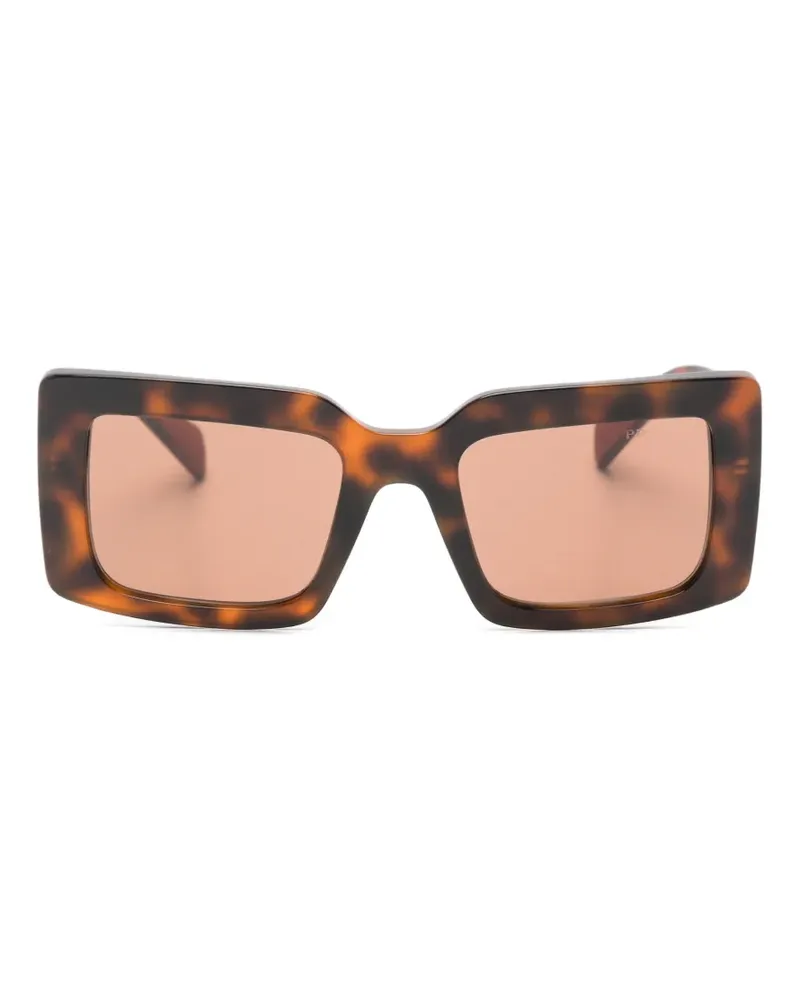 Prada tortoiseshell-effect rectangle-frame sunglasses - Braun Braun