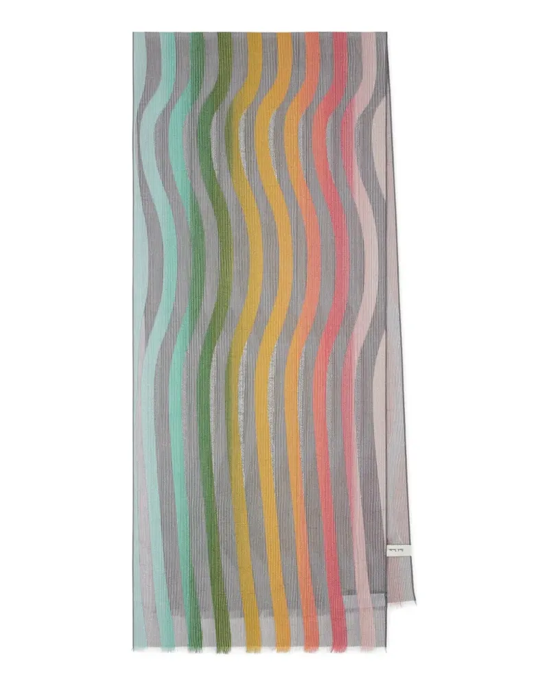 Paul Smith Swirl striped scarf - Grau Grau