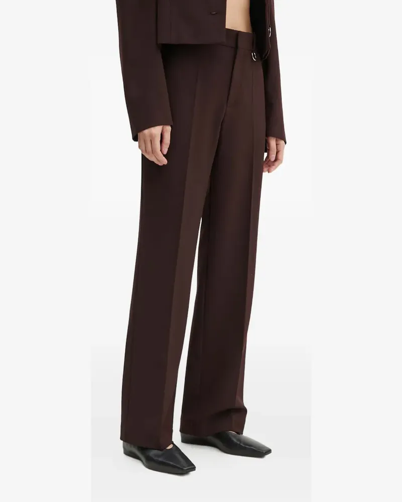 AERON pinstripe ring-detail trousers - Braun Braun