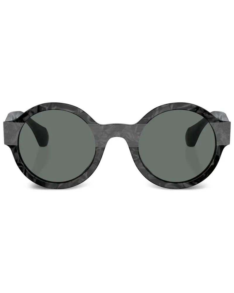 Alain Mikli Sonnenbrille mit rundem Gestell - Schwarz Schwarz