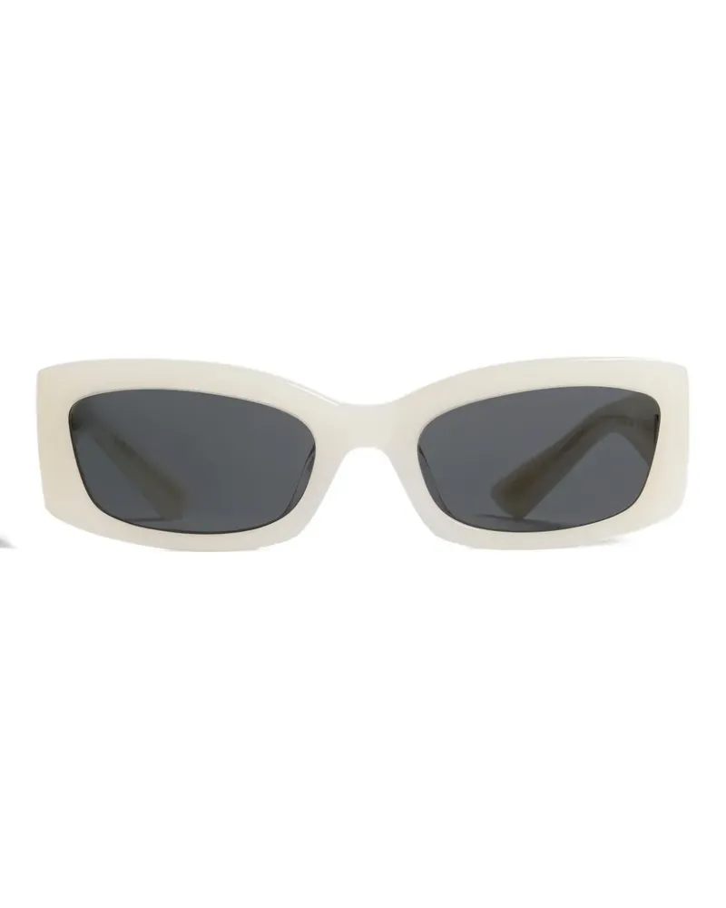 KHAITE Sonnenbrille mit eckigem Gestell - Weiß Weiß