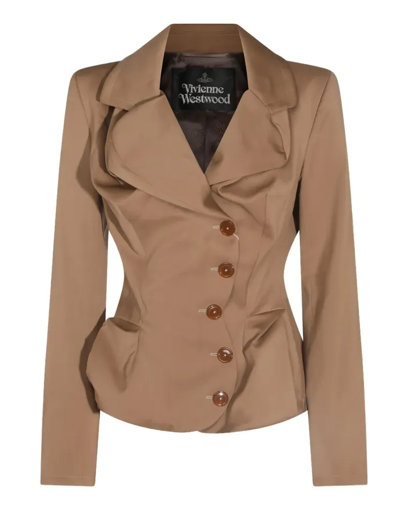 Vivienne Westwood Drunken Tailored asymmetric blazer - Braun Braun