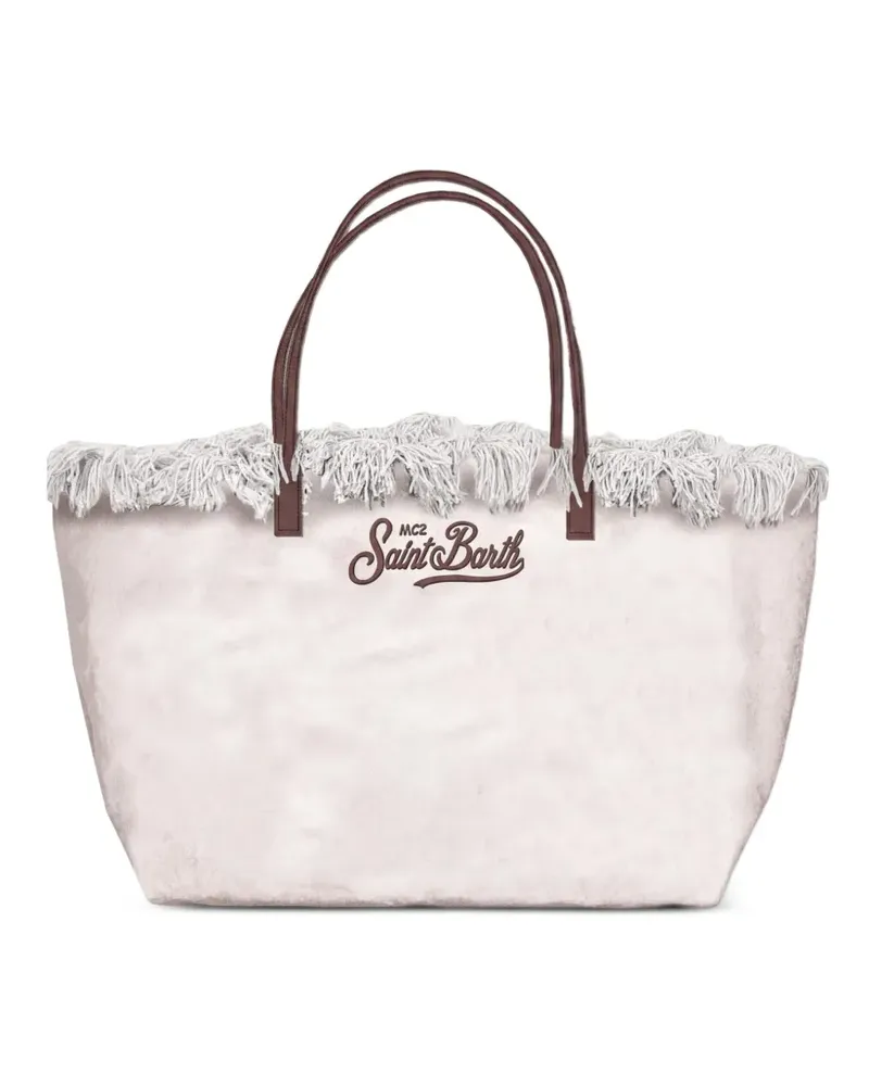 MC2 Saint Barth City Tote Bag mit Fransen - Weiß Weiß