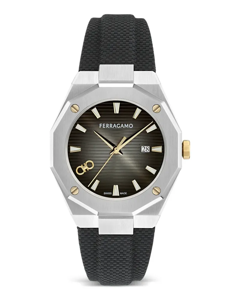 Ferragamo Versilia Armbanduhr 40mm - Schwarz Schwarz