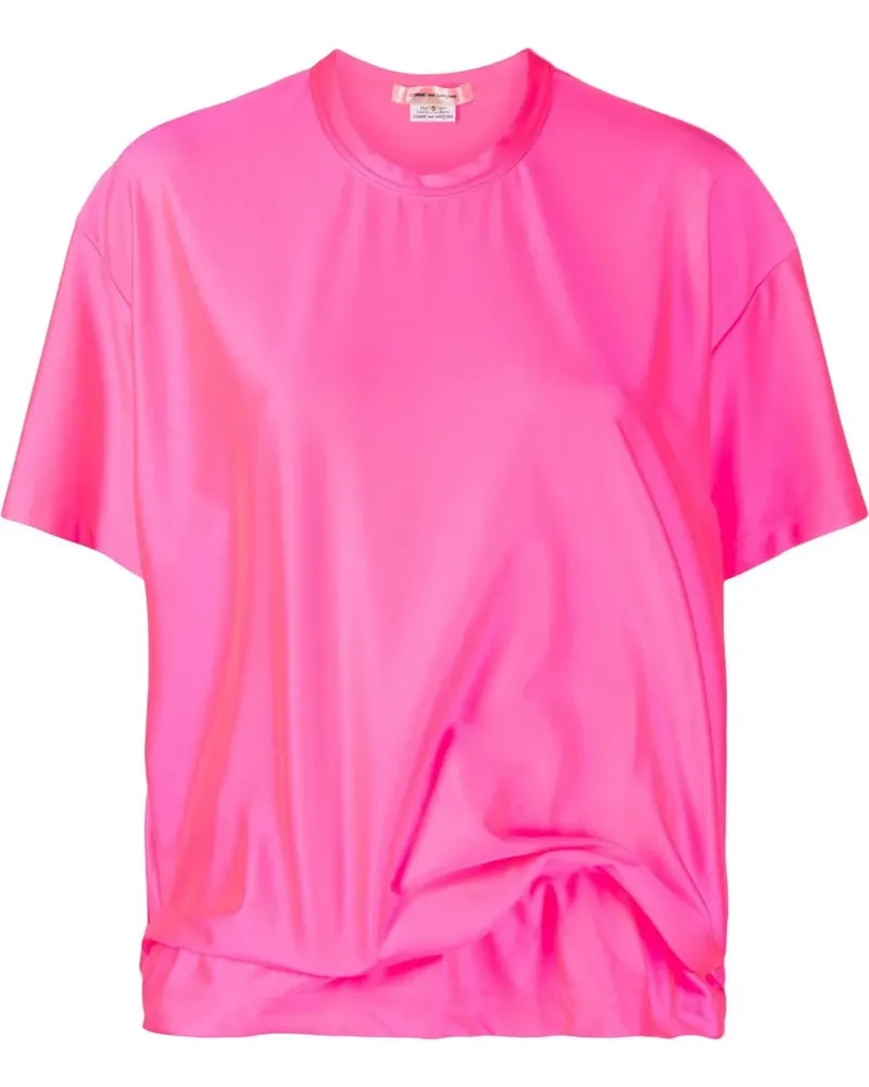 Comme des Garçons T-Shirt mit gerafftem Detail - Rosa Rosa