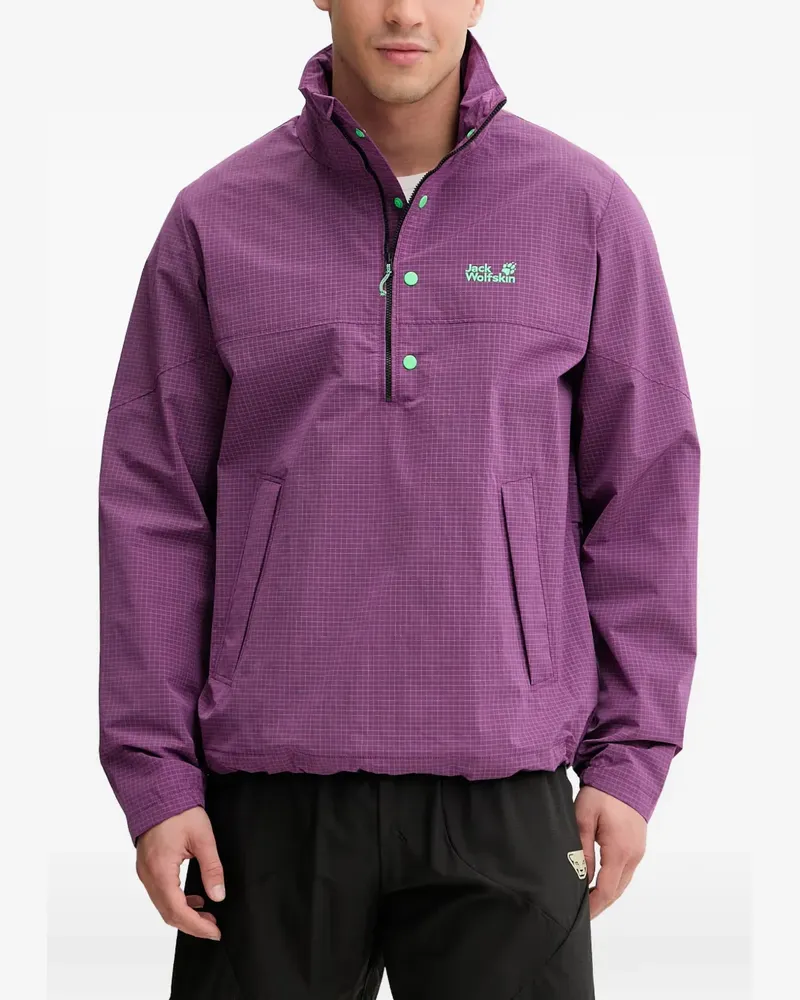 Jack Wolfskin Jacke mit Gittermuster - Violett Violett