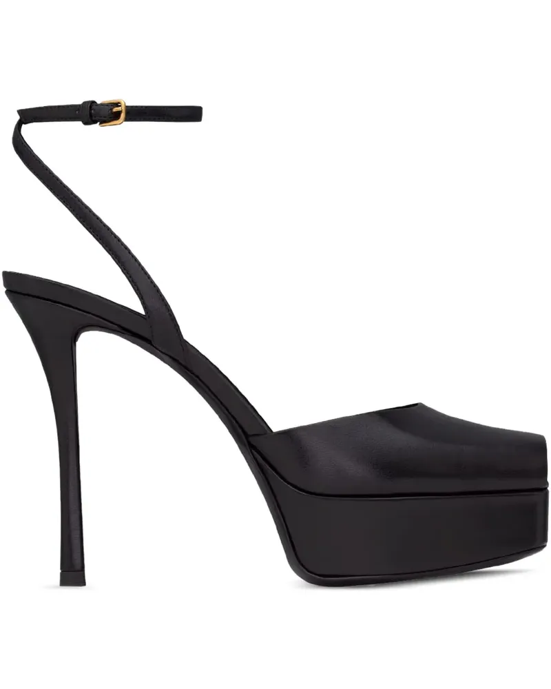 Saint Laurent La Scandale Plateau-Sandalen 120mm - Schwarz Schwarz