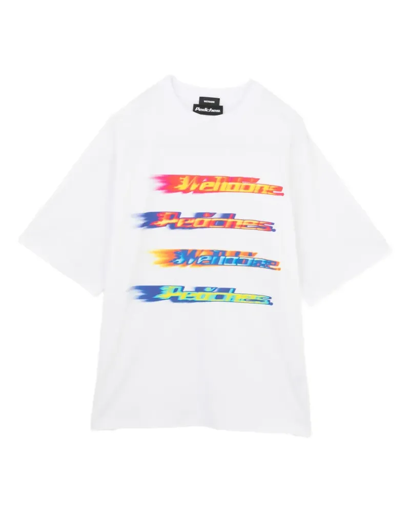 WE 11 DONE T-Shirt mit grafischem Print - Weiß Weiß