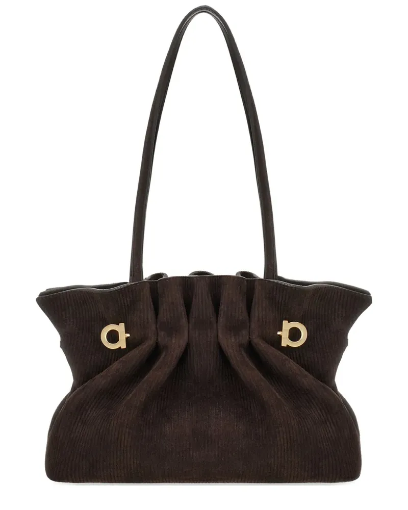 Ferragamo Schultertasche aus Wildleder - Braun Braun