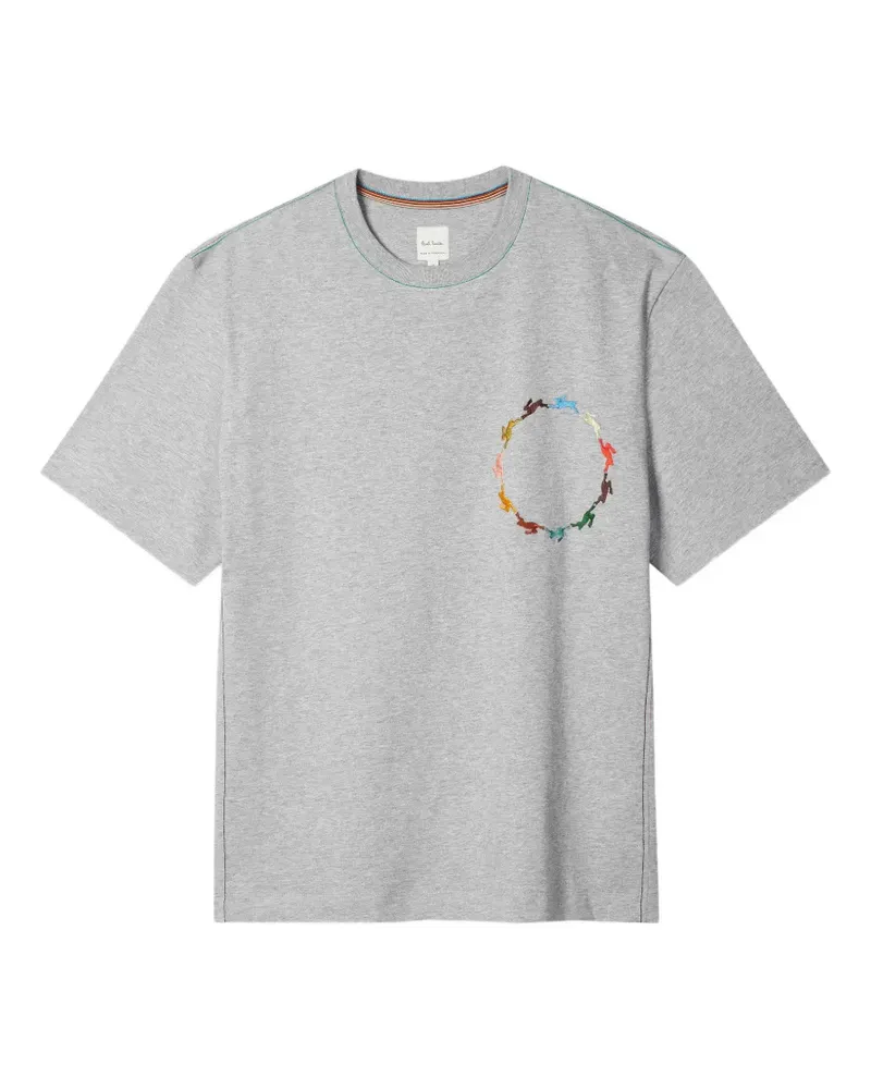 Paul Smith embroidery-detail T-shirt - Grau Grau