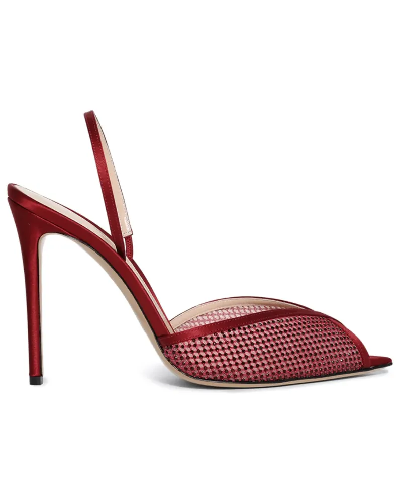 Andrea Wazen Glitz Sling-Sandalen 105mm - Rot Rot