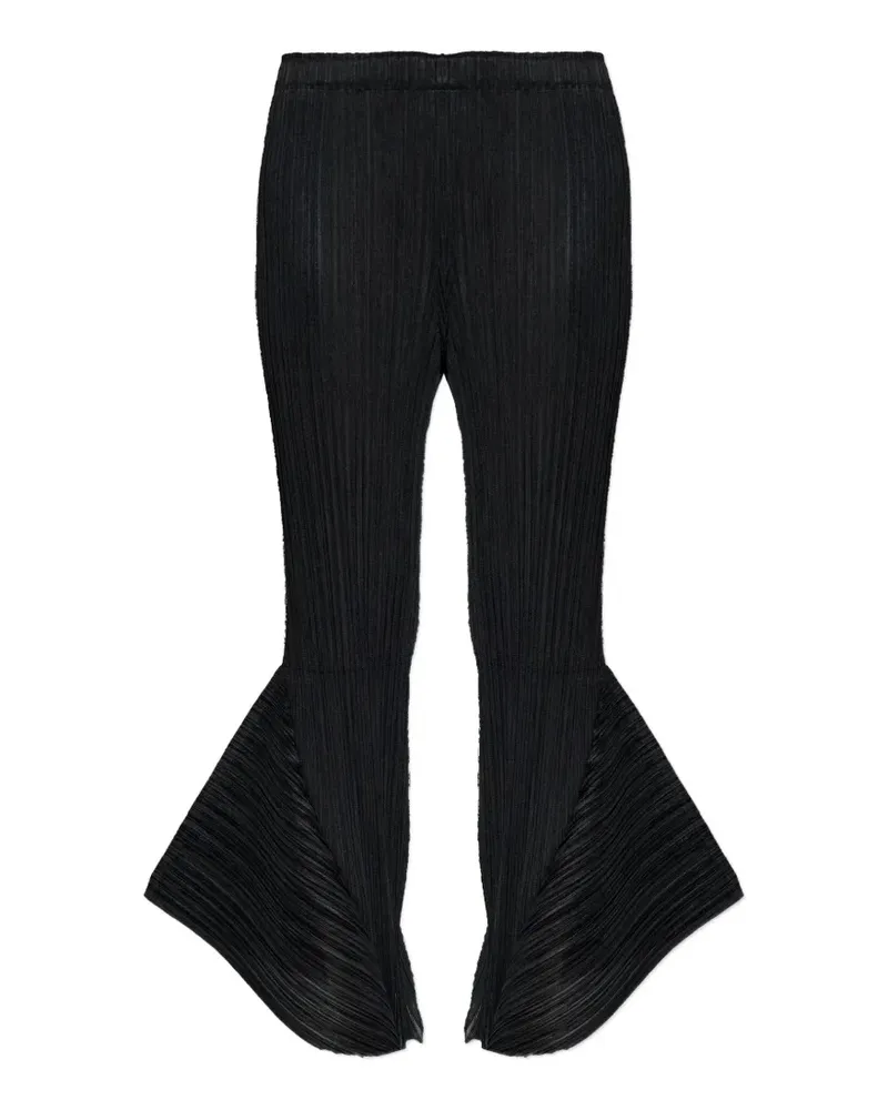 Issey Miyake pleated flared trousers - Schwarz Schwarz