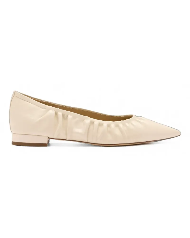 Sam Edelman Essex ruched leather ballet flats - Nude Nude