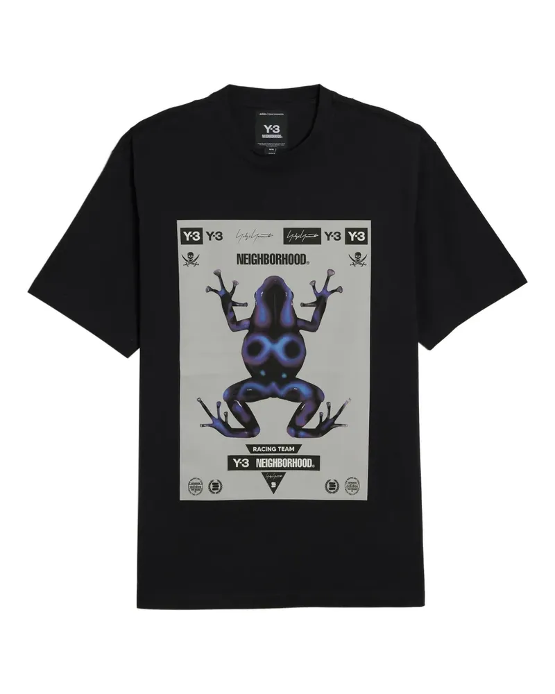 Y-3 x Neighborhood T-Shirt mit grafischem Print - Schwarz Schwarz