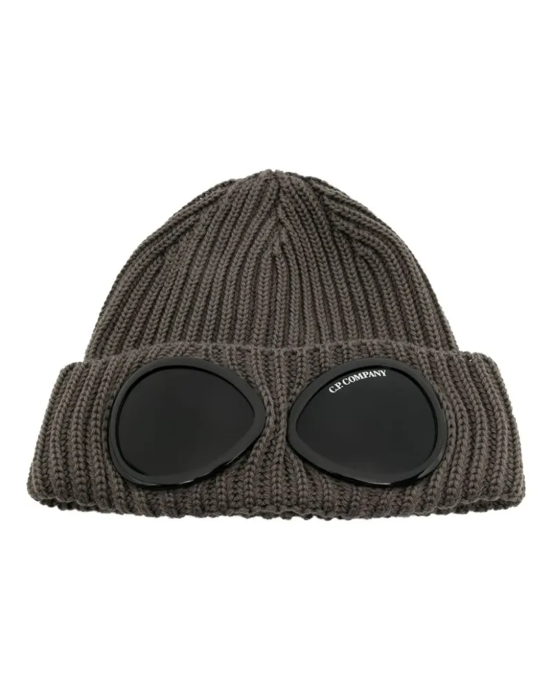 C.P. Company Goggle wool beanie Grau