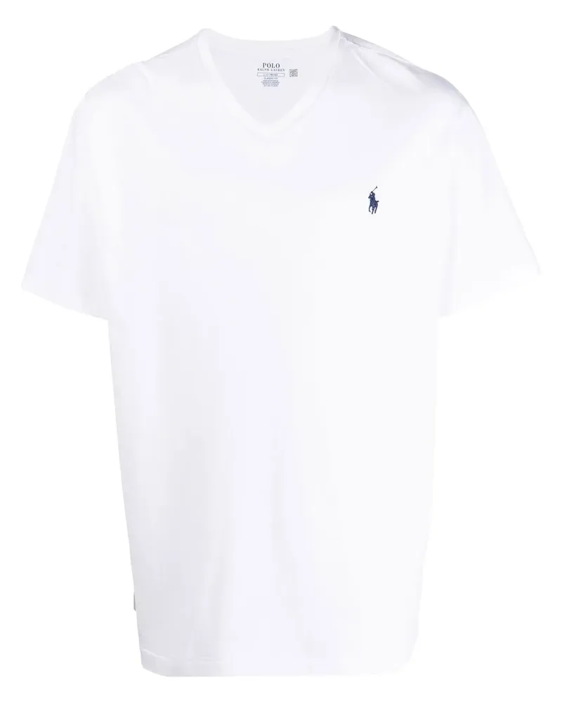 Ralph Lauren T-Shirt mit Polo Pony - Weiß Weiß