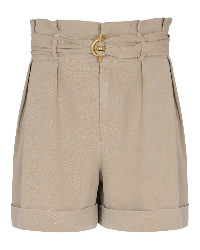 Balmain Klassische Shorts mit Gürtel - Nude Nude