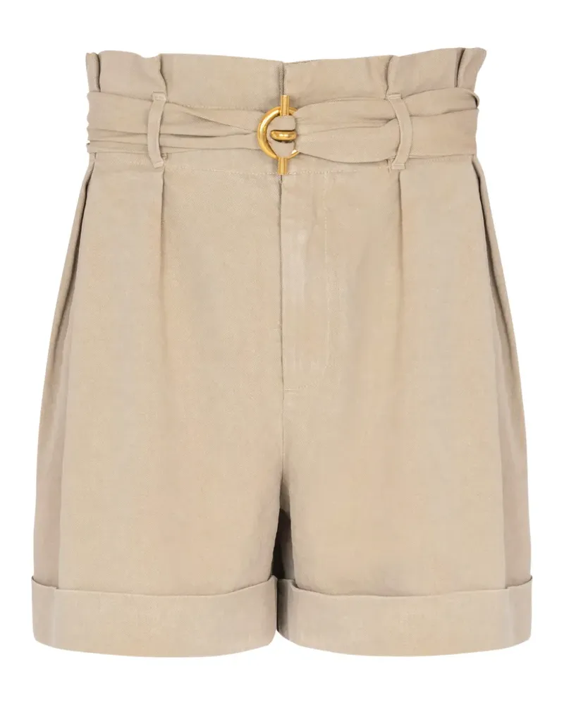 Balmain Klassische Shorts mit Gürtel - Nude Nude
