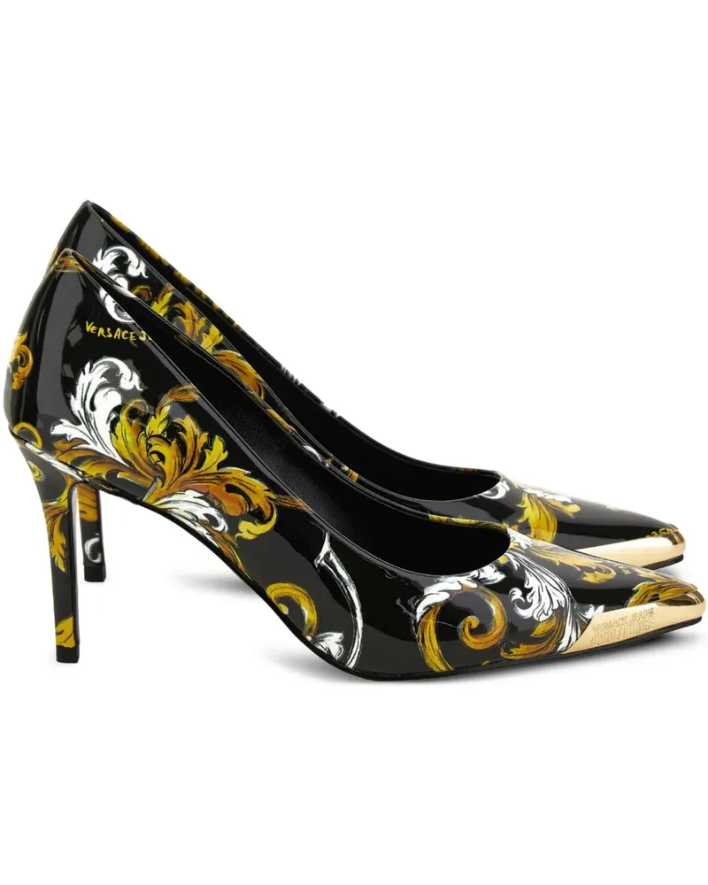 Versace Jeans Pumps mit Print - Schwarz Schwarz