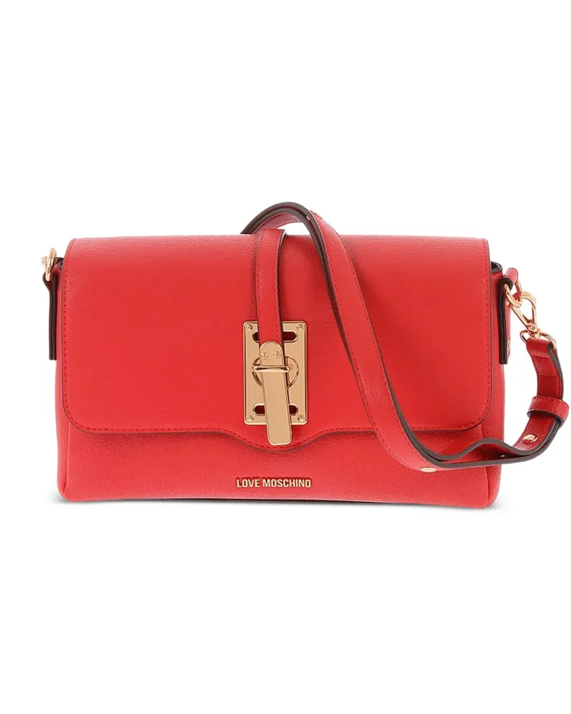 Moschino Schultertasche mit Klappe - Rot Rot