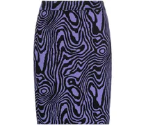 Gestrickter Minirock - Violett