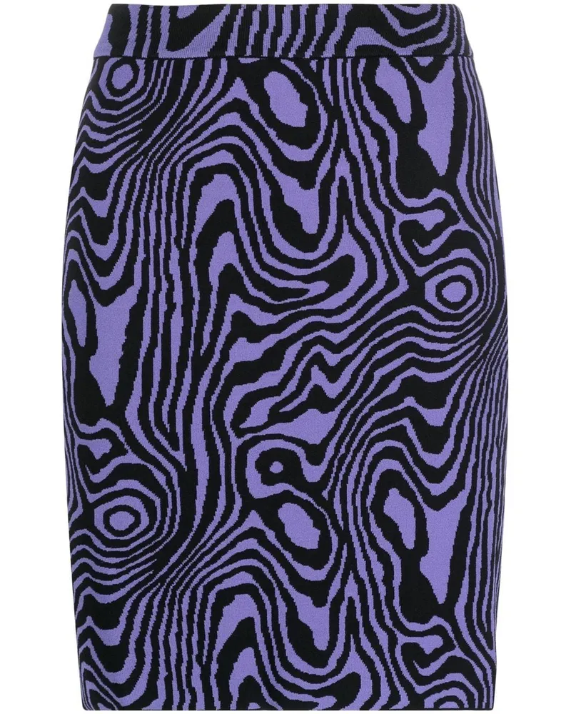 Moschino Gestrickter Minirock - Violett Violett