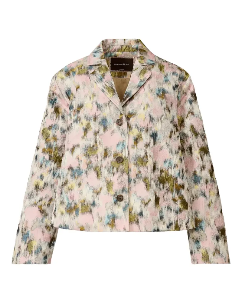 Fabiana Filippi floral buttoned jacket - Rosa Rosa