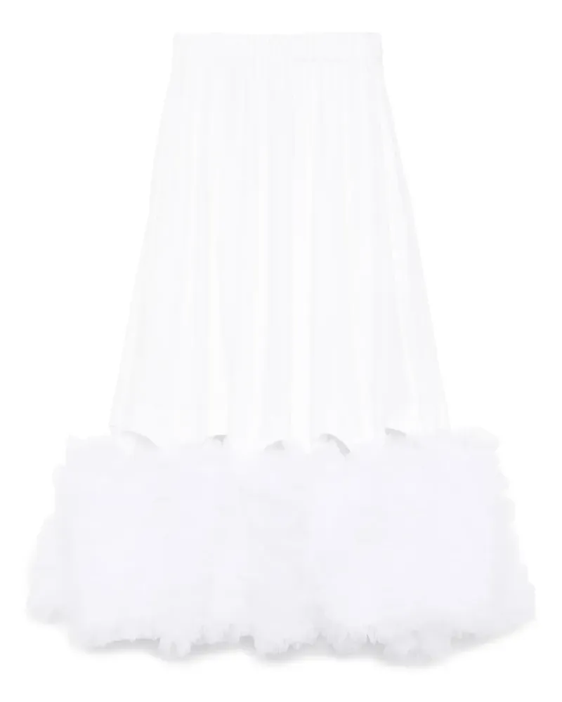 Noir Kei Ninomiya Klassischer Midirock - Weiß Weiß