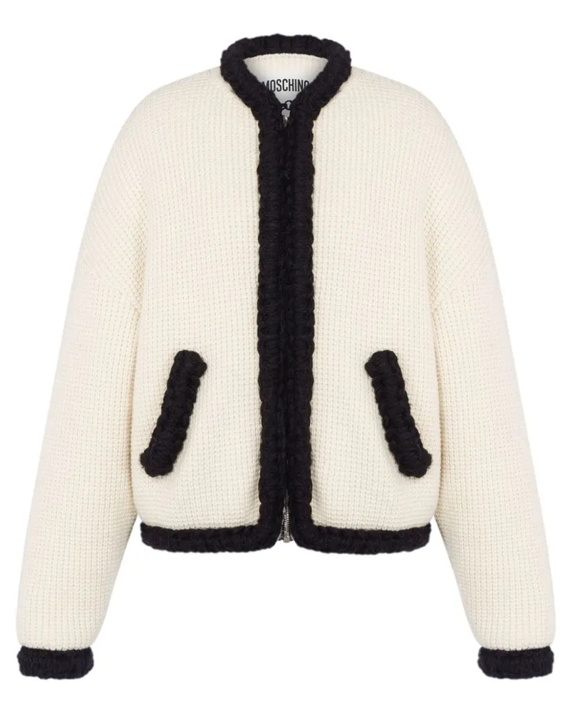 Moschino Blazer mit Waffelstrick-Muster - Weiß Weiß