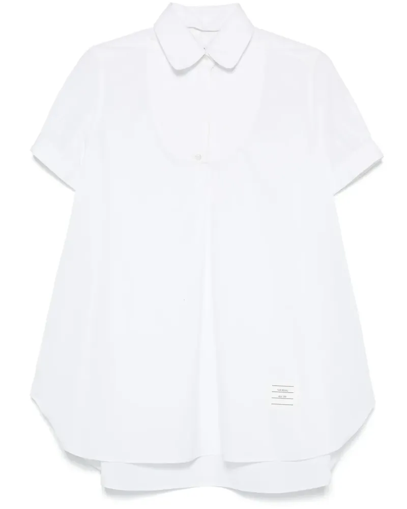 Thom Browne Popeline-Tunika mit Latz - Weiß Weiß