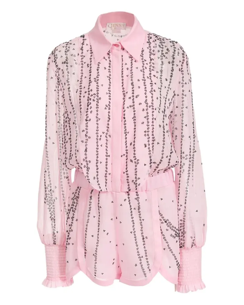 Genny Jumpsuit mit Pailletten - Rosa Rosa