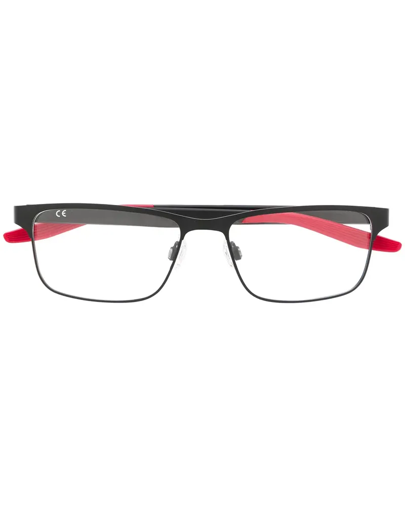 Nike Eckige '8130' Brille - Schwarz Schwarz