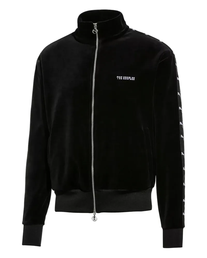 Puma Kooples Sportoberteil aus Velours - Schwarz Schwarz