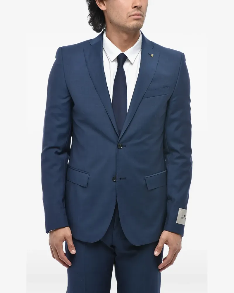Corneliani CC Collection single-breasted virgin wool suit - Blau Blau
