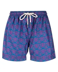 PENINSULA Badeshorts mit geometrischem Print Blau