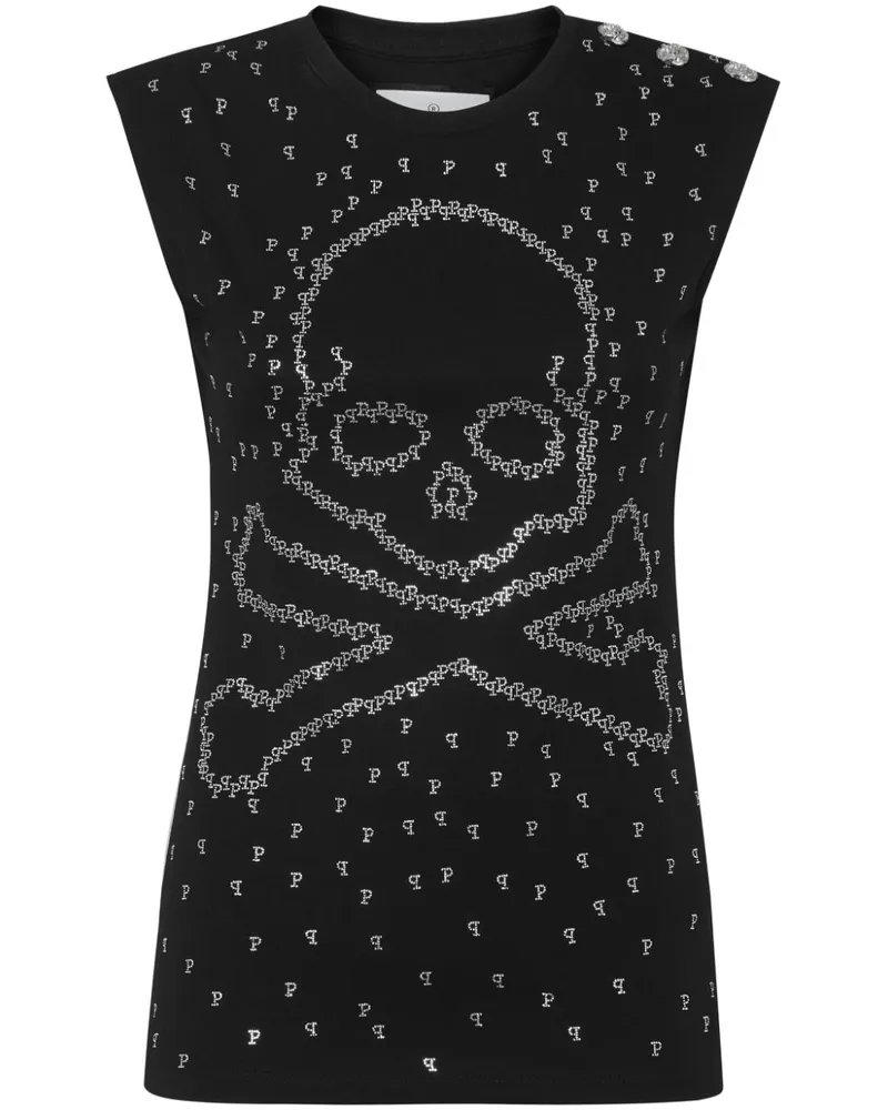 Philipp Plein Skull & Bones Tanktop - Schwarz Schwarz