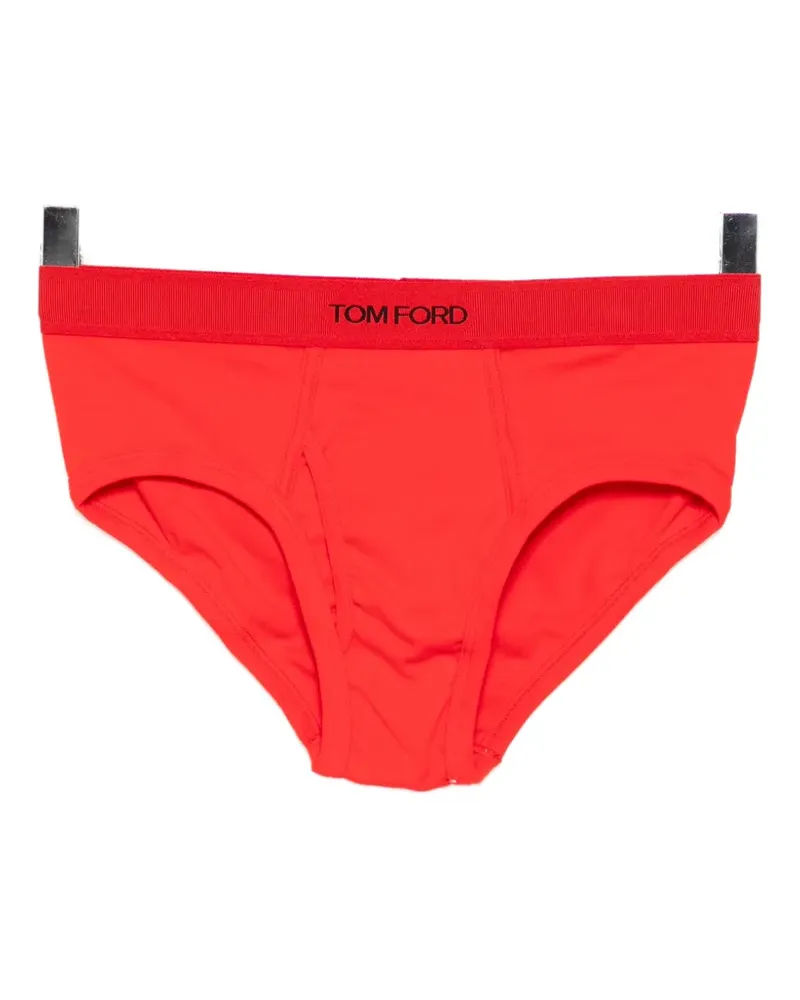 Tom Ford logo-waistband jersey briefs - Rot Rot