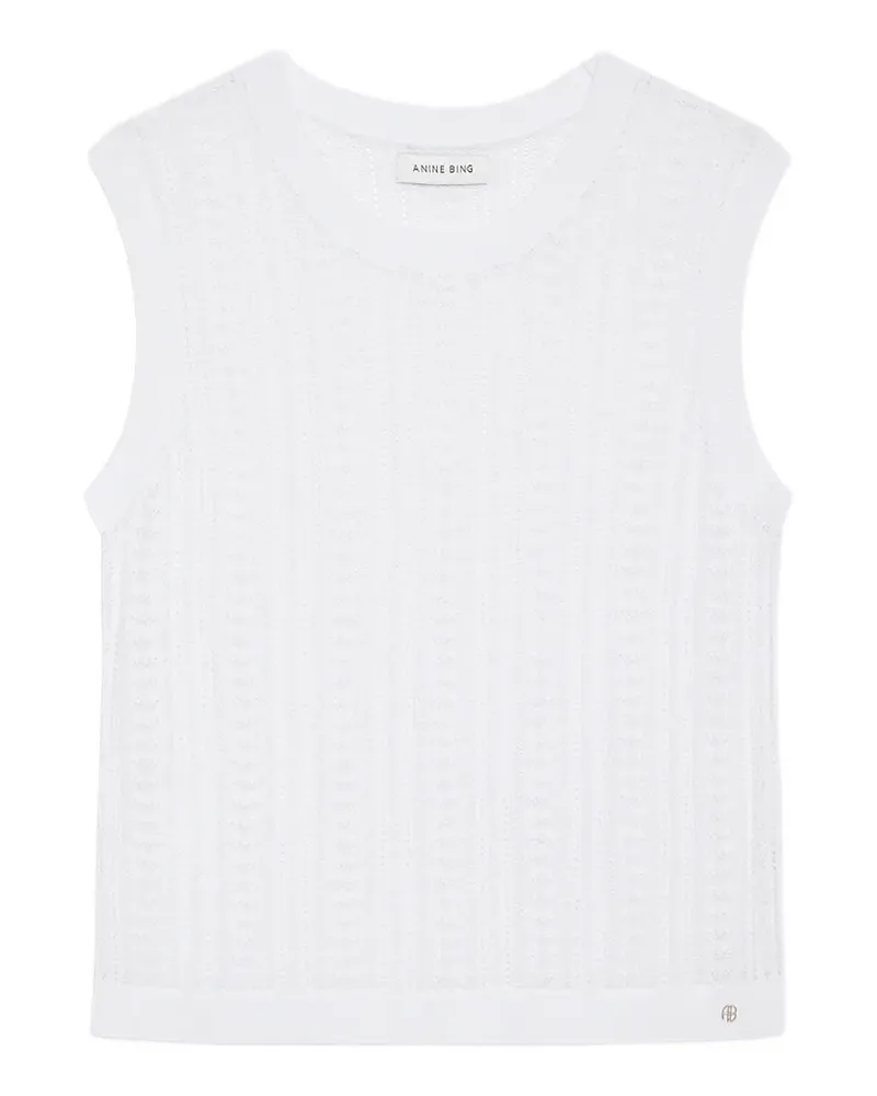Anine Bing Moni crop tank - white - Weiß Weiß