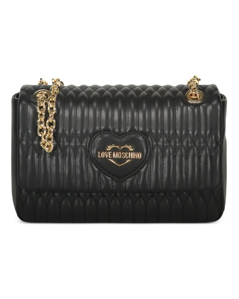 Moschino quilted chain shoulder bag - Schwarz Schwarz