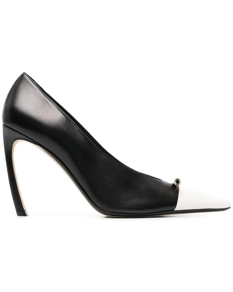 Lanvin Zweifarbige Stiletto-Pumps Schwarz