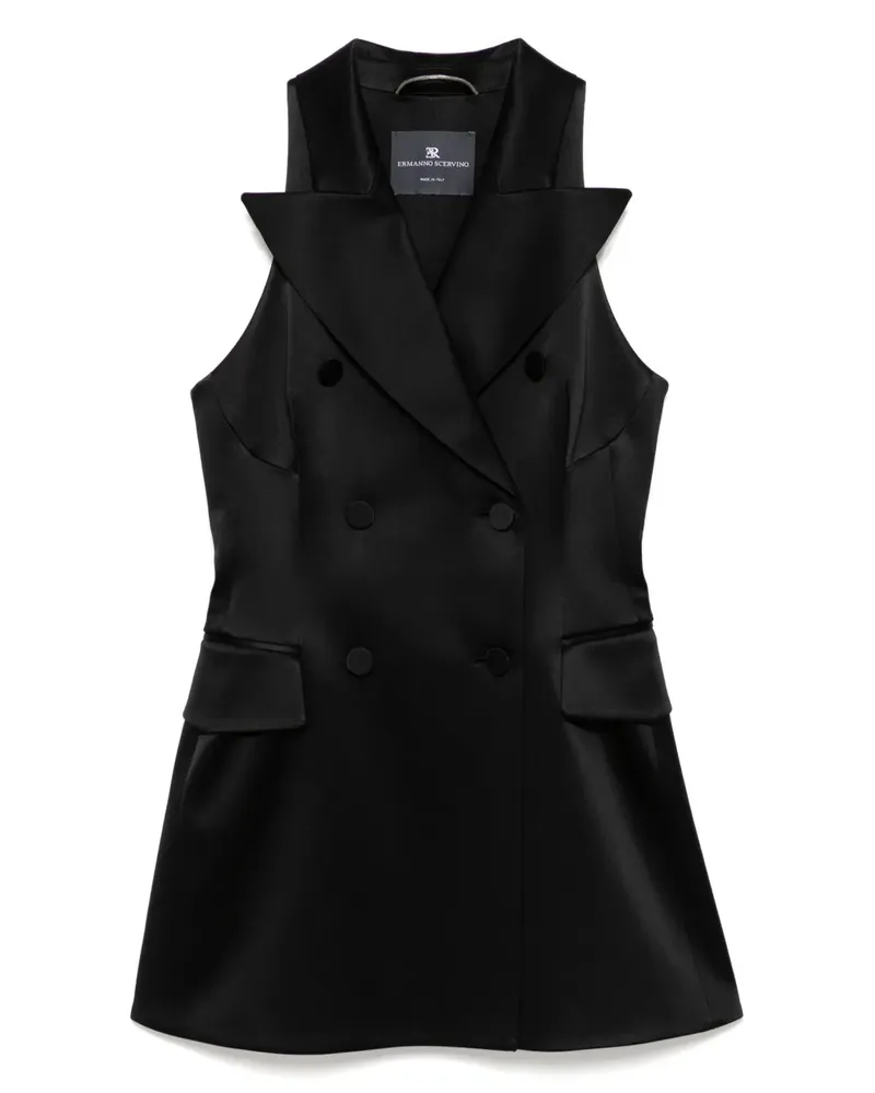 Ermanno Scervino Minikleid aus Satin - Schwarz Schwarz