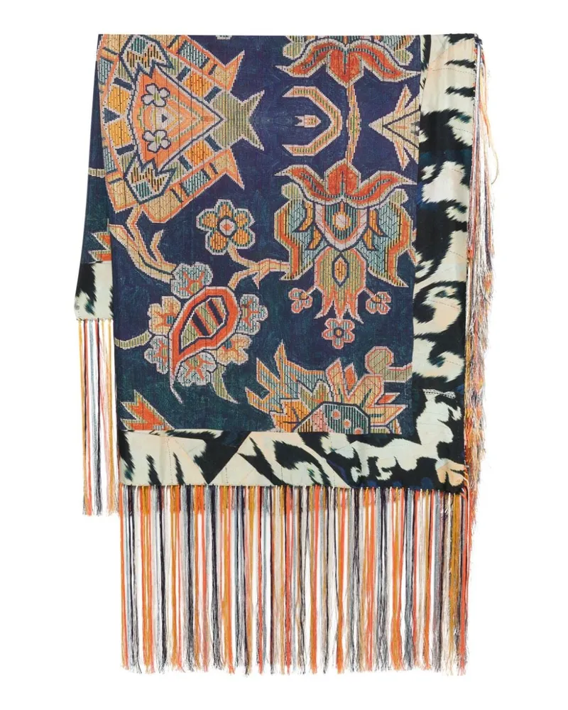Pierre-Louis Mascia Schal mit Fransen - Blau Blau