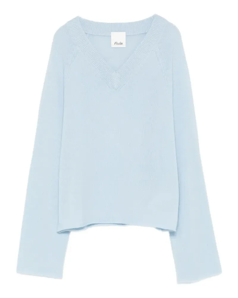 ALLUDE Pullover mit V-Ausschnitt - Blau Blau