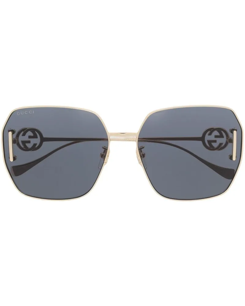 Gucci Oversized-Sonnenbrille - Gold Gold