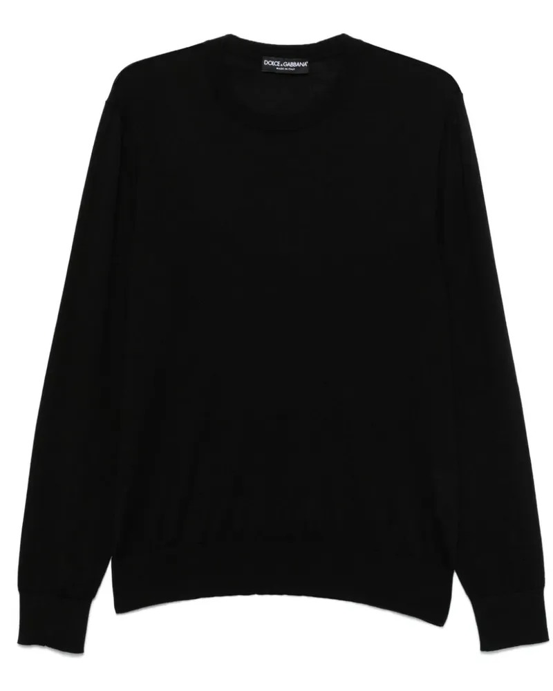 Dolce & Gabbana Fein gestrickter Pullover Schwarz