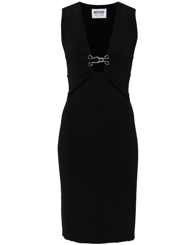 Moschino Kleid mit Hakenverzierung - Schwarz Schwarz