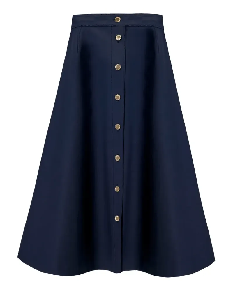 Carolina Herrera New York Geknöpfter Midirock - Blau Blau